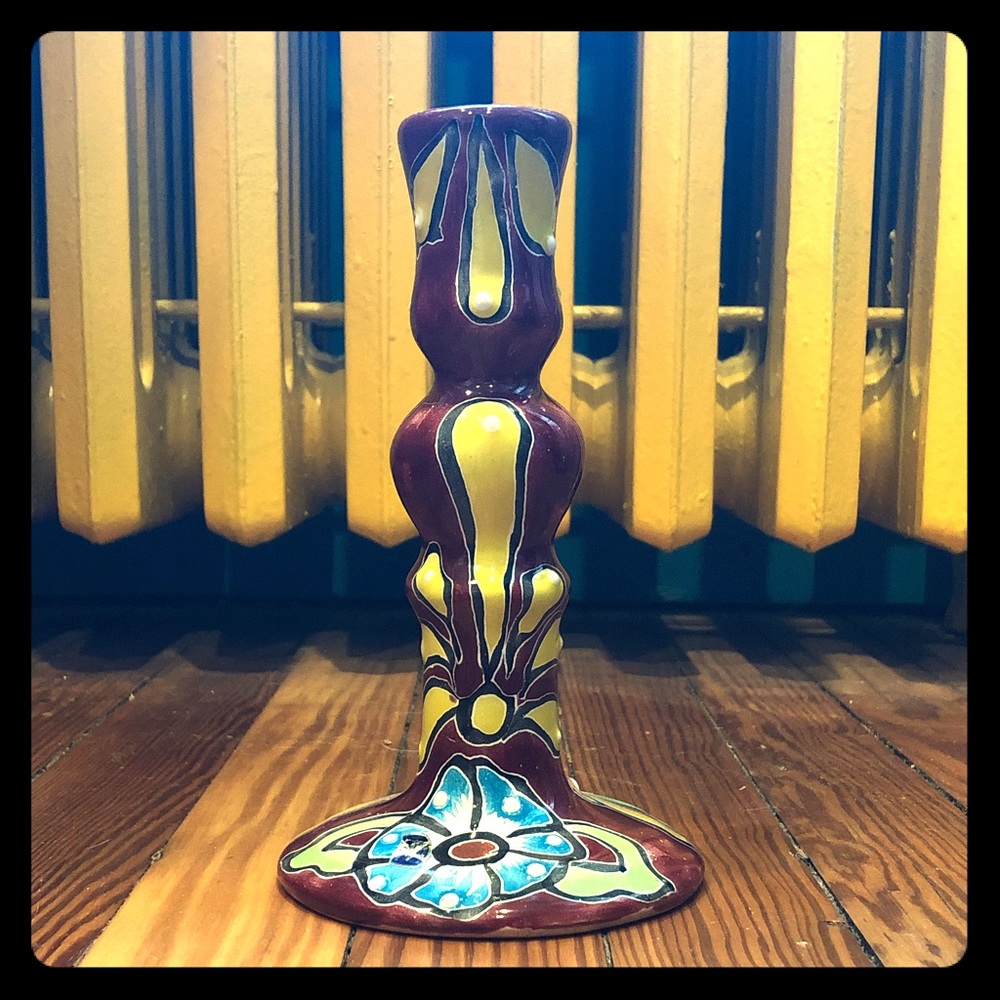 Mexican Talavera Ceramic Candle Holder